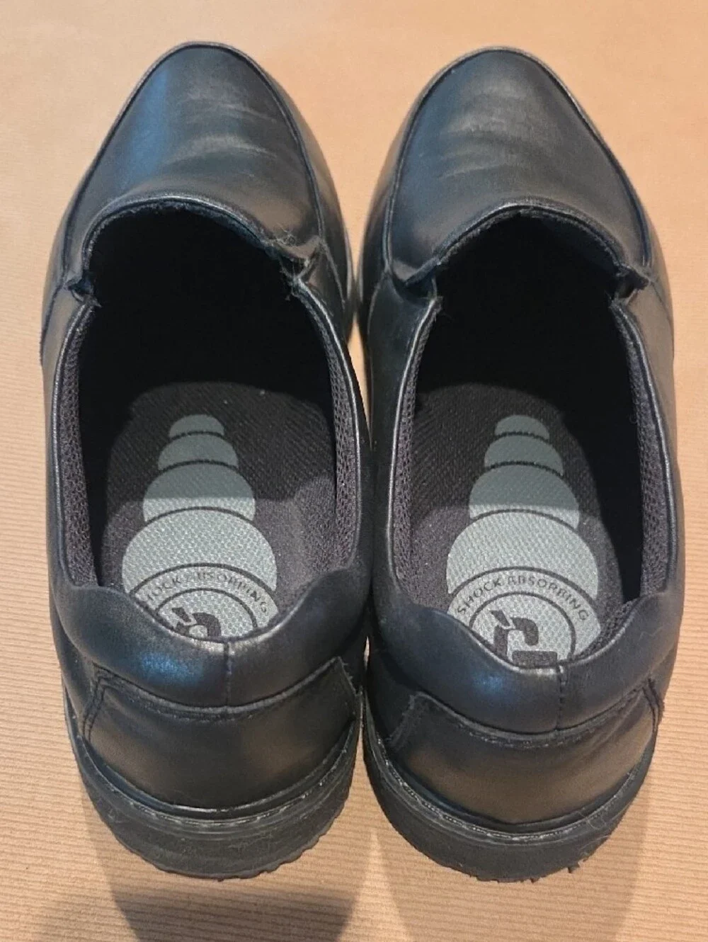 Propet Men's Black Slip-On Leather Dress Shoes 10.5M MSR004
